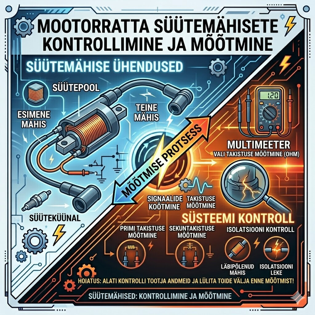 Moottoripyörän ja mönkijän staattorien mittaaminen