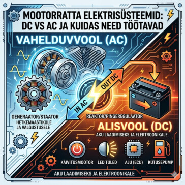 Moottoripyörän sähköjärjestelmät: DC vs. AC ja miten ne toimivat