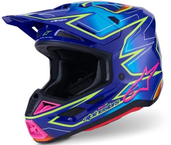 HELMET SM7 CAST BLU/YL/PINK XS