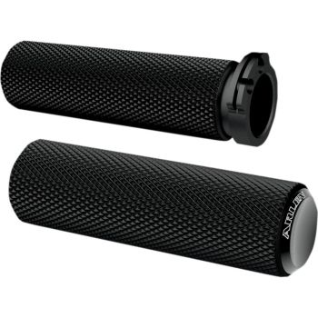 GRIPS - KNURLED - TBW - BLACK