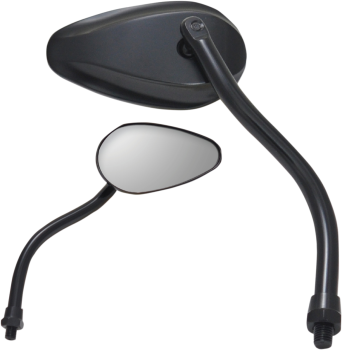 MIRROR PU TEARDROP BLK