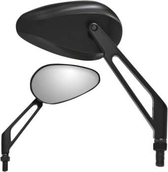 MIRROR PU TEARDROP BLK