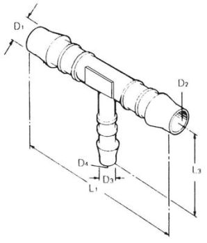 Ühendusdetail T-kujuline 6 mm
