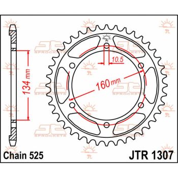 SPROCKET REAR 43T 525