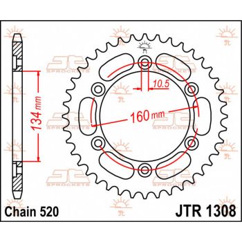 SPROCKET REAR 42T 520