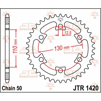 SPROCKET REAR 40T 530