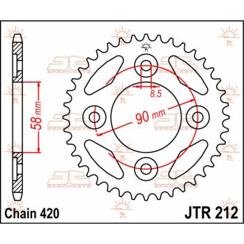 SPROCKET REAR 35T 420