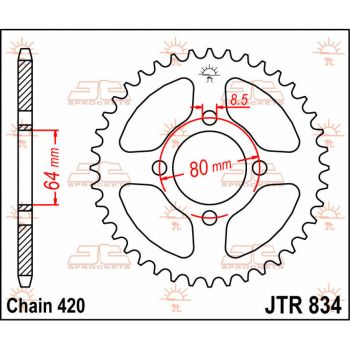 SPROCKET REAR 36T 420