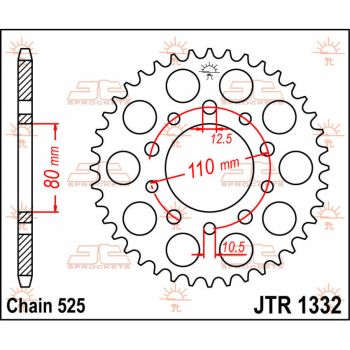 SPROCKET REAR 42T 525