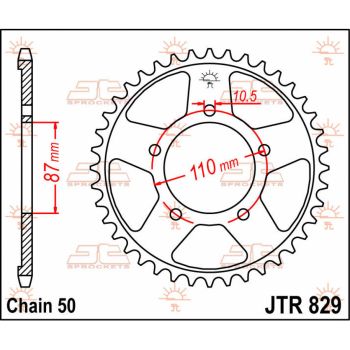 SPROCKET REAR 44T 530