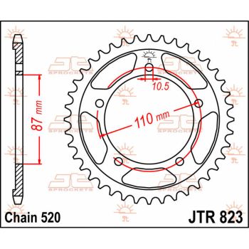 SPROCKET REAR 46T 520