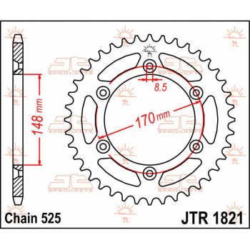 SPROCKET REAR 47T 525