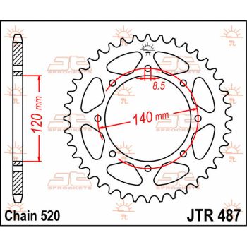 SPROCKET REAR 47T 520