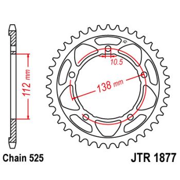 SPROCKET REAR 41T 525