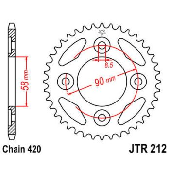 SPROCKET REAR 34T 420