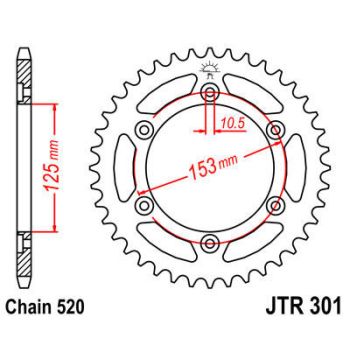 SPROCKET REAR 39T 520