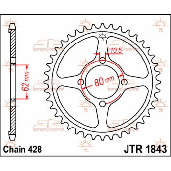 SPROCKET REAR 49T 428