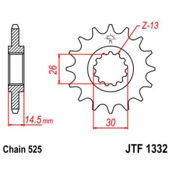 SPROCKET FRONT 16T 525