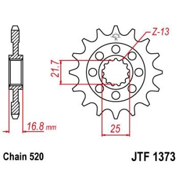 SPROCKET FRONT 17T 520