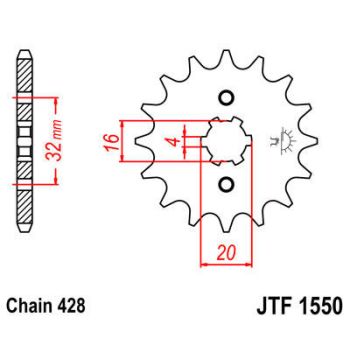 SPROCKET FRONT 13T 428