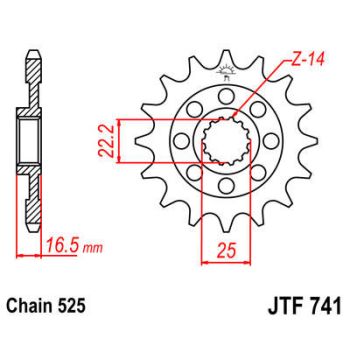SPROCKET FRONT 15T 525 RU