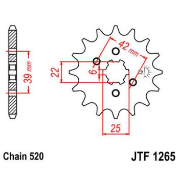 SPROCKET FRONT 15T 520
