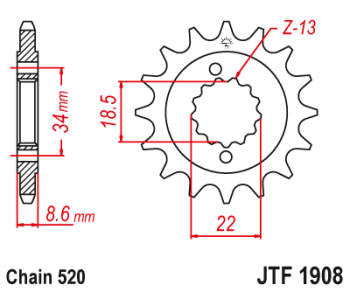 SPROCKET FRONT 15T 520