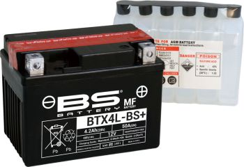 BS Battery BTX4L-BS+ MF (cp) Maintenance Free