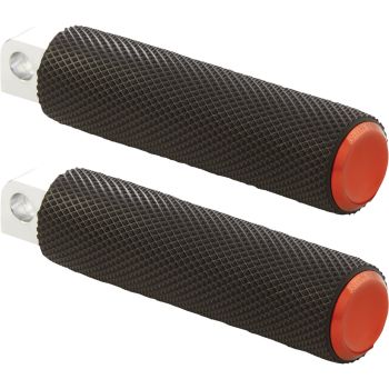 FOOTPEGS - KNURLED - ORANGE