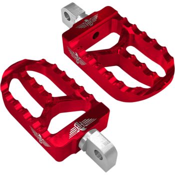 FOOTPEGS MX V2 M8 SOFTAIL RED