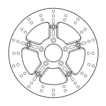 BRAKE DISC FLOAT ROUND FRONT