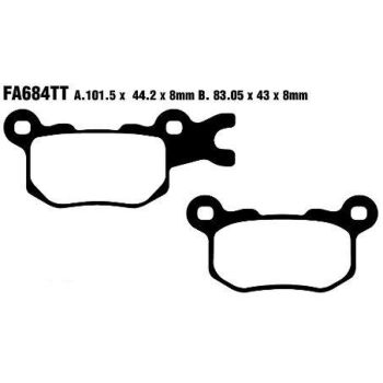 BRAKE PAD CARBON TT DIRT