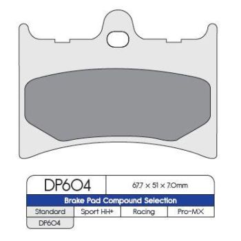 BRAKE PAD MX DP604
