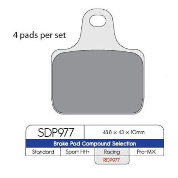 BRAKE PAD SINTERED RDP977