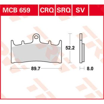 BRAKE PAD TRW MCB659SV