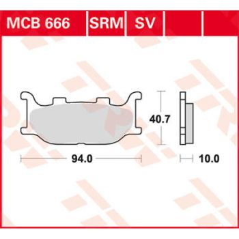 BRAKE PAD TRW MCB666SV