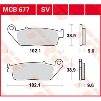 BRAKE PAD TRW MCB677SV