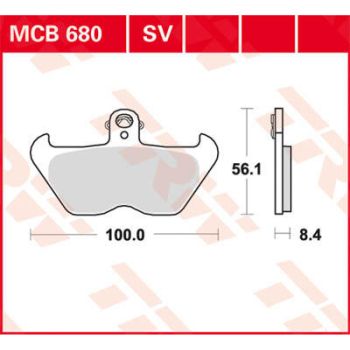 BRAKE PAD TRW MCB680SV