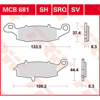 BRAKE PAD TRW MCB681SV