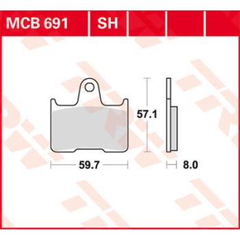 BRAKE PAD TRW MCB691SH