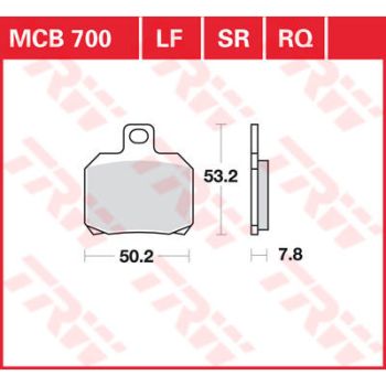 BRAKE PAD TRW MCB700RQ