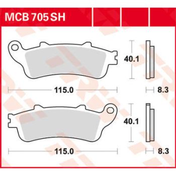 BRAKE PAD TRW MCB705SH