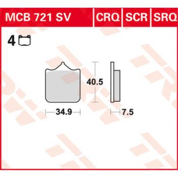 BRAKE PAD TRW MCB721CRQ