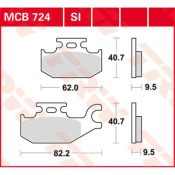BRAKE PAD TRW MCB724SI