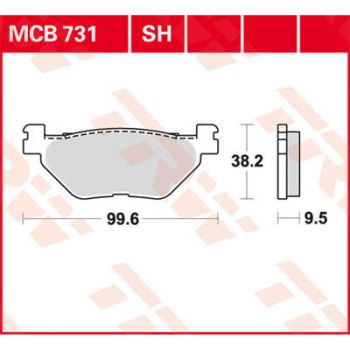 BRAKE PAD TRW MCB731SH