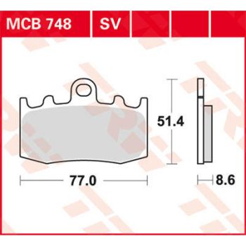 BRAKE PAD TRW MCB748SV