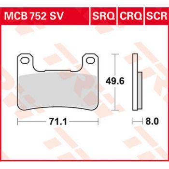 BRAKE PAD TRW MCB752CRQ