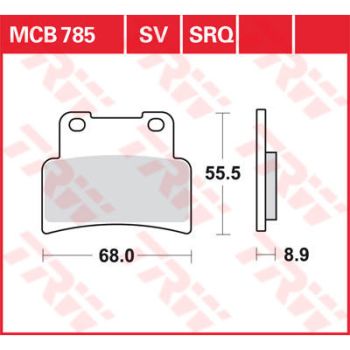 BRAKE PAD TRW MCB785SV