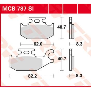 BRAKE PAD TRW MCB787SI