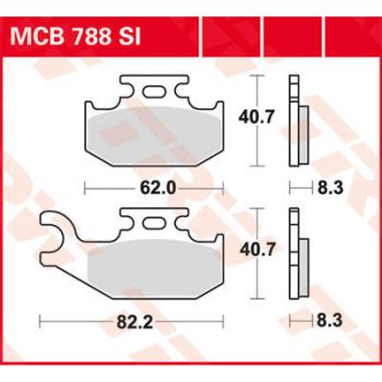 BRAKE PAD TRW MCB788SI